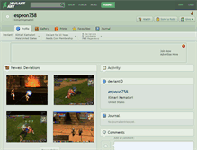 Tablet Screenshot of espeon758.deviantart.com