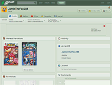 Tablet Screenshot of jamiethefox288.deviantart.com