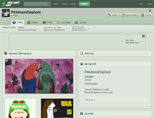 Tablet Screenshot of pinkmoonelephant.deviantart.com