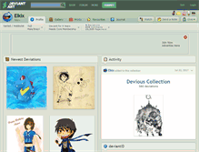 Tablet Screenshot of elkix.deviantart.com