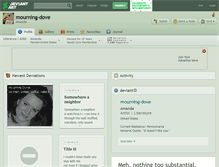 Tablet Screenshot of mourning-dove.deviantart.com