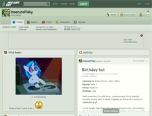 Tablet Screenshot of insecureflaky.deviantart.com