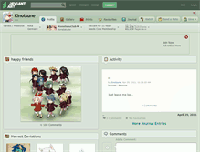 Tablet Screenshot of kinotsune.deviantart.com