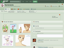 Tablet Screenshot of dia33artemis.deviantart.com