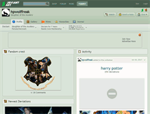 Tablet Screenshot of hpwolffreak.deviantart.com