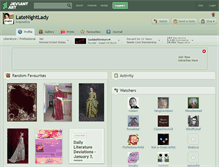 Tablet Screenshot of latenightlady.deviantart.com