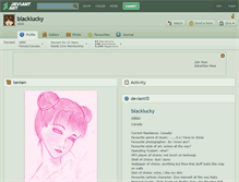 Tablet Screenshot of blacklucky.deviantart.com