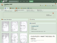 Tablet Screenshot of carlafox1997.deviantart.com