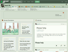 Tablet Screenshot of ace118.deviantart.com