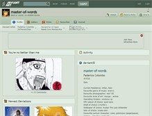 Tablet Screenshot of master-of-words.deviantart.com