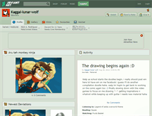 Tablet Screenshot of kaggai-lunar-wolf.deviantart.com