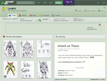 Tablet Screenshot of lycanic.deviantart.com
