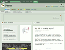 Tablet Screenshot of cdraccoon.deviantart.com