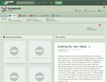 Tablet Screenshot of krystalmyth.deviantart.com