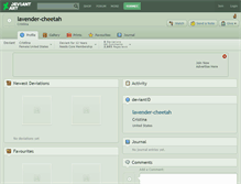 Tablet Screenshot of lavender-cheetah.deviantart.com