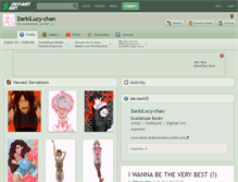 Tablet Screenshot of darkilucy-chan.deviantart.com