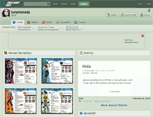 Tablet Screenshot of lunamorada.deviantart.com