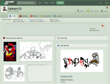 Tablet Screenshot of cartoon123.deviantart.com