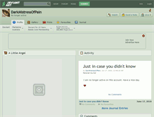 Tablet Screenshot of darkmistressofpain.deviantart.com