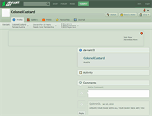 Tablet Screenshot of colonelcustard.deviantart.com