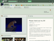 Tablet Screenshot of cathsart.deviantart.com