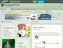Tablet Screenshot of animekaratechick2322.deviantart.com