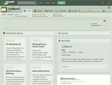 Tablet Screenshot of coldburn7.deviantart.com