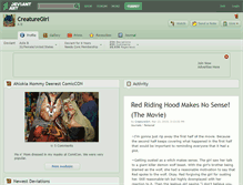 Tablet Screenshot of creaturegirl.deviantart.com