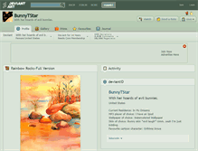 Tablet Screenshot of bunnytstar.deviantart.com