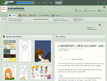 Tablet Screenshot of evanyadododo.deviantart.com