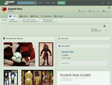 Tablet Screenshot of plushie-fans.deviantart.com