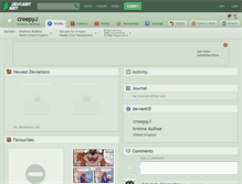 Tablet Screenshot of creepyj.deviantart.com