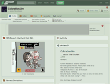 Tablet Screenshot of colorationjim.deviantart.com