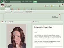 Tablet Screenshot of frozennova.deviantart.com
