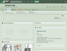 Tablet Screenshot of femanon-chan.deviantart.com