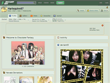 Tablet Screenshot of harlequinn87.deviantart.com