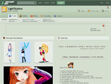 Tablet Screenshot of lighttsukino.deviantart.com