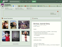 Tablet Screenshot of lenaleeku.deviantart.com