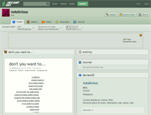 Tablet Screenshot of notalicious.deviantart.com