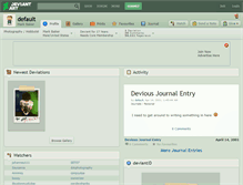 Tablet Screenshot of default.deviantart.com
