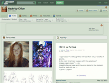 Tablet Screenshot of made-by-chloe.deviantart.com