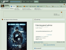 Tablet Screenshot of jonzy.deviantart.com