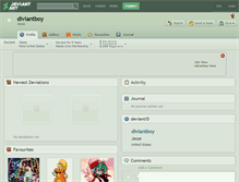 Tablet Screenshot of diviantboy.deviantart.com