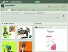 Tablet Screenshot of krystalthewolf.deviantart.com