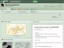 Tablet Screenshot of okami-moonspiritwolf.deviantart.com