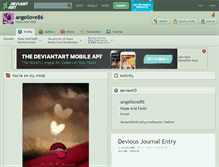 Tablet Screenshot of angellove86.deviantart.com