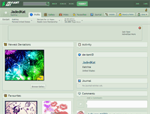 Tablet Screenshot of jadedkat.deviantart.com