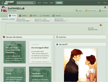Tablet Screenshot of emowriterlub.deviantart.com