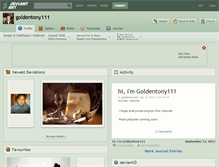 Tablet Screenshot of goldentony111.deviantart.com
