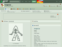 Tablet Screenshot of hedgiegal.deviantart.com
